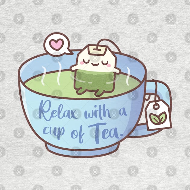 Cute Tea Bag Relax With A Cup Of Tea by rustydoodle